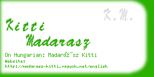 kitti madarasz business card